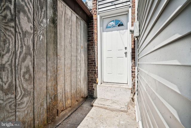 view of doorway to property