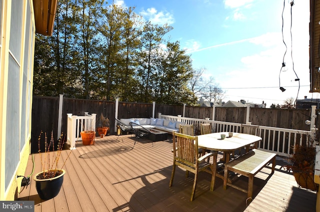 deck with outdoor lounge area