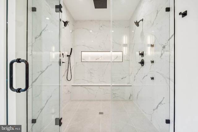 bathroom with an enclosed shower