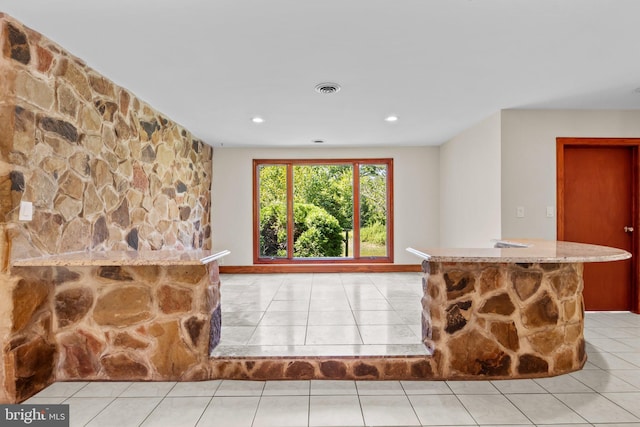 kitchen featuring light tile patterned floors