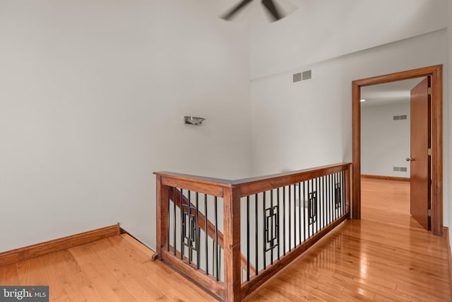 hallway featuring light hardwood / wood-style floors