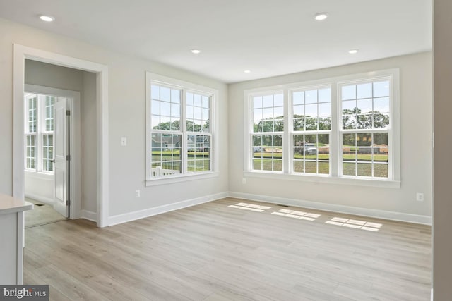 interior space featuring light wood-type flooring