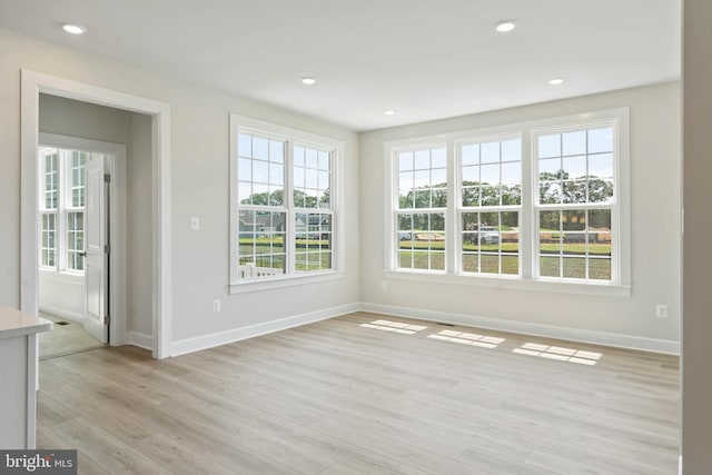 empty room featuring light hardwood / wood-style flooring