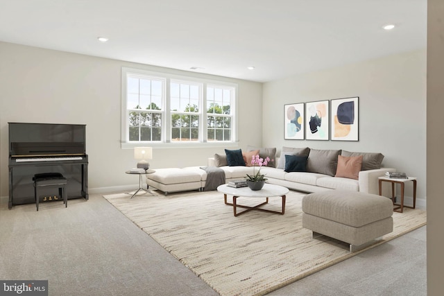 view of carpeted living room