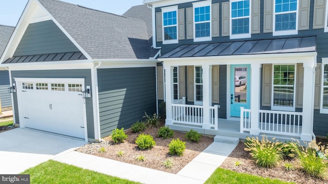 property entrance with a porch