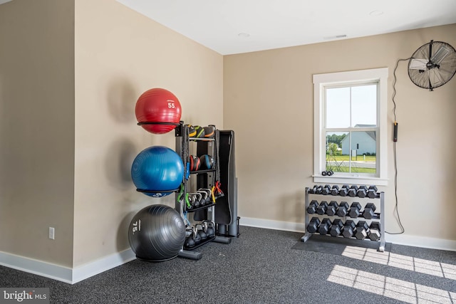 view of workout room