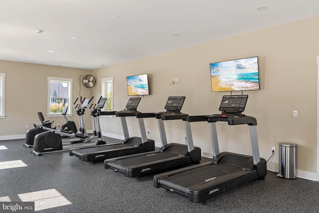 view of exercise room