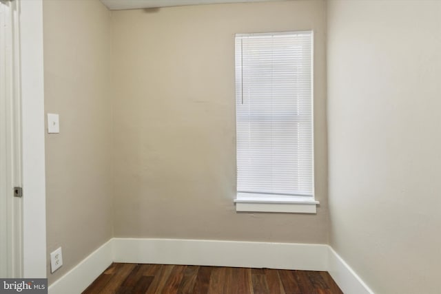 spare room featuring hardwood / wood-style floors