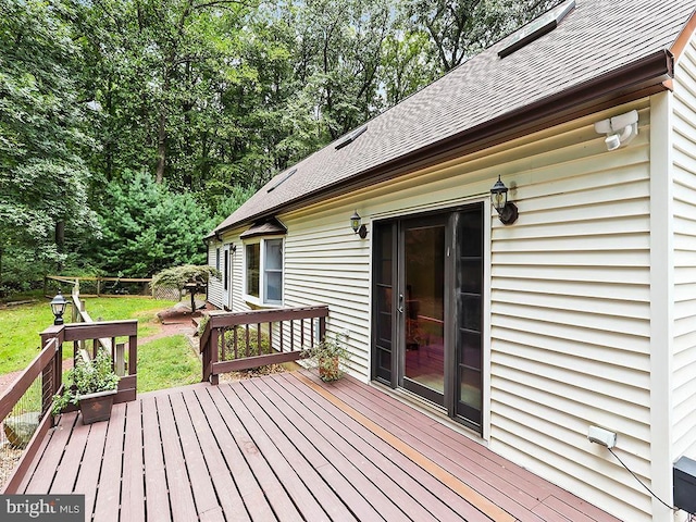 view of wooden deck