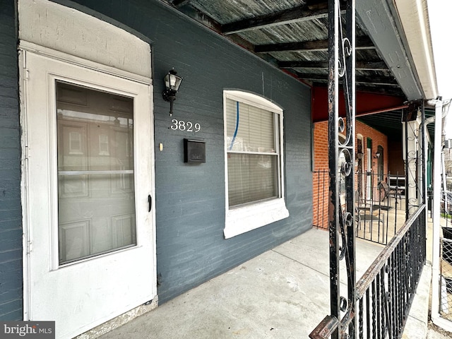 view of doorway to property