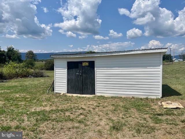 view of shed