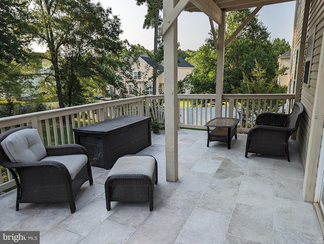 view of patio / terrace with an outdoor living space