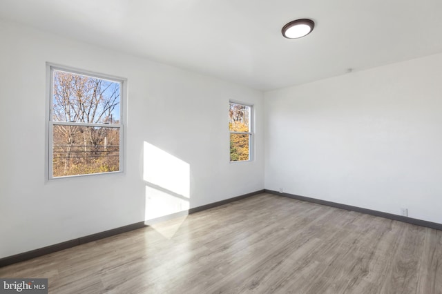 empty room featuring light hardwood / wood-style flooring