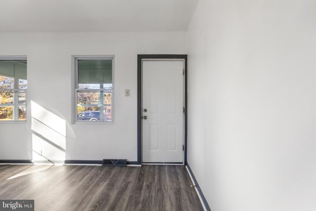 entryway featuring dark hardwood / wood-style floors