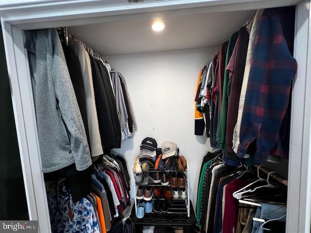 view of walk in closet