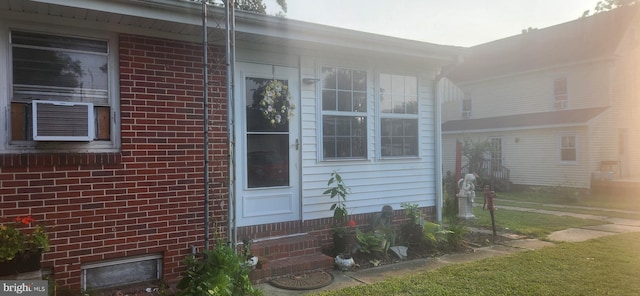 view of property exterior featuring cooling unit