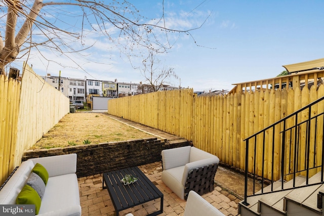 view of yard featuring a patio