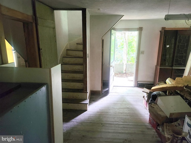 interior space featuring wood-type flooring