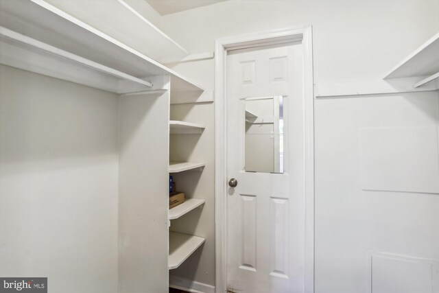 view of walk in closet