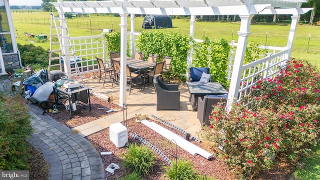 view of patio / terrace with a pergola