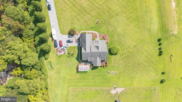 bird's eye view featuring a rural view