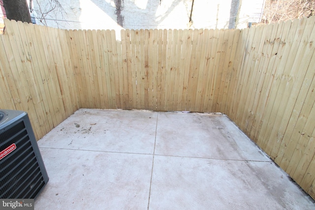 view of patio featuring central air condition unit