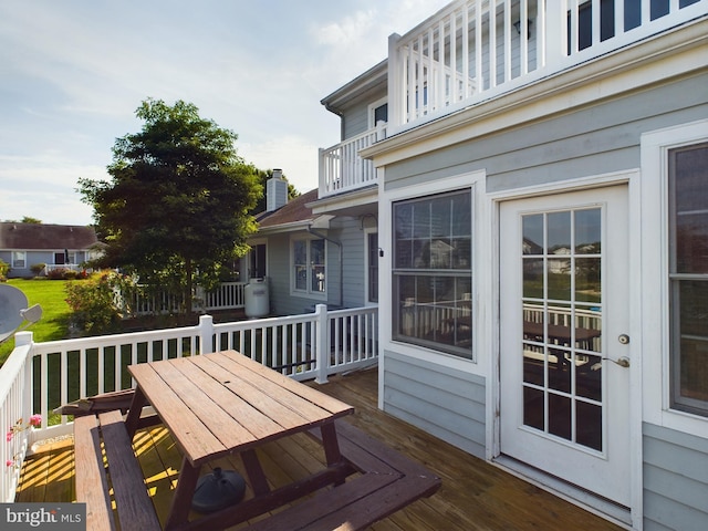 view of wooden terrace