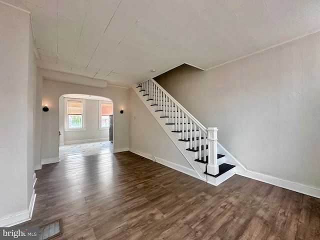 interior space featuring wood-type flooring