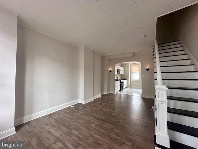 interior space featuring dark hardwood / wood-style floors