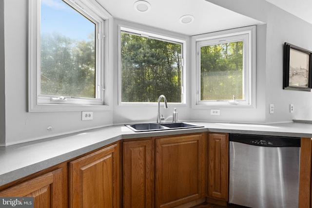 kitchen with dishwasher and sink