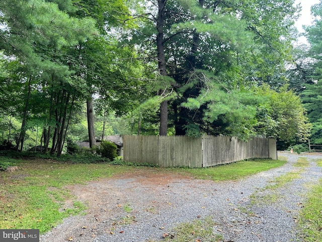 view of dirt / gravel road