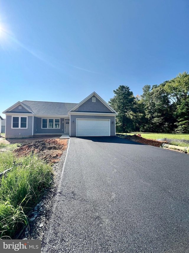 view of front of house featuring a garage and driveway