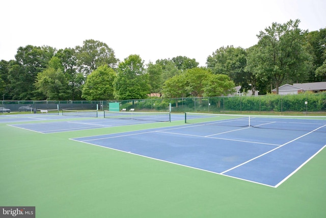 view of tennis court