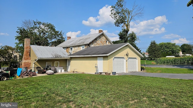 exterior space with a lawn