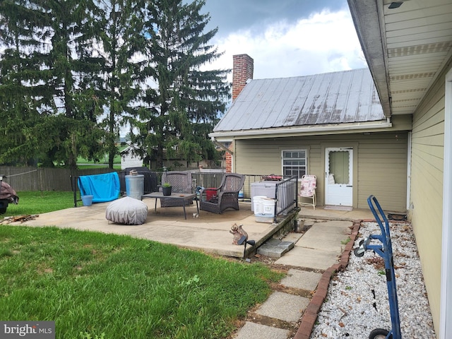 view of patio with an outdoor hangout area