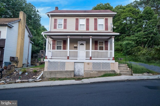 view of front of home with a porch