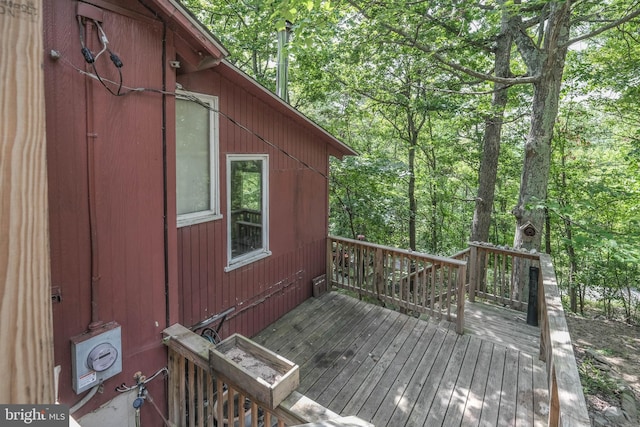 view of wooden deck