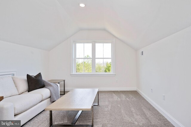 interior space with lofted ceiling