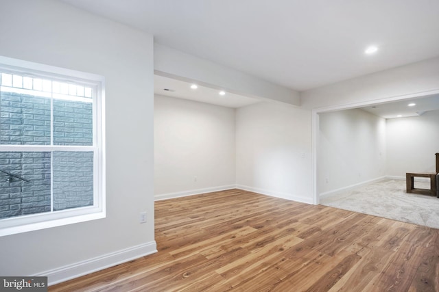 empty room featuring hardwood / wood-style floors