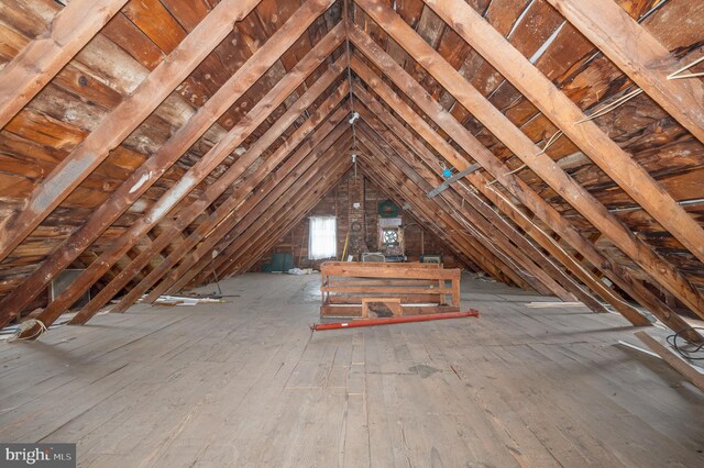 view of attic