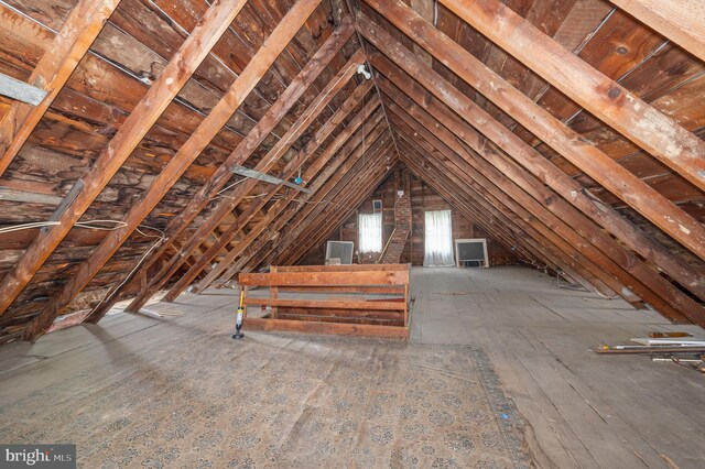 view of attic