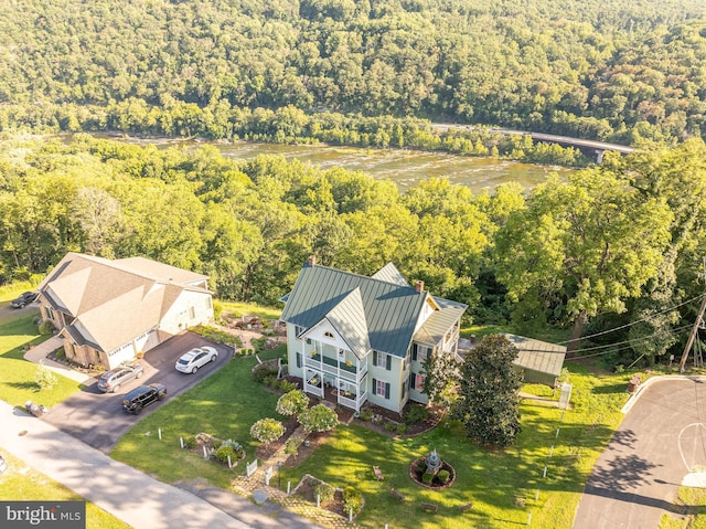 aerial view with a view of trees