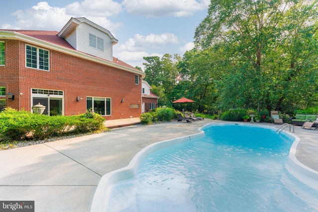 view of pool with a patio