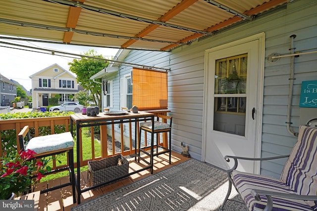 view of wooden deck