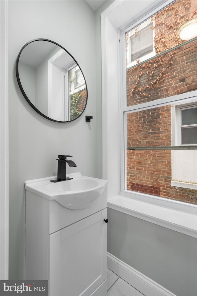 bathroom featuring vanity