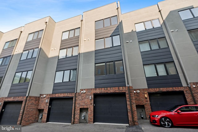 view of building exterior with a garage