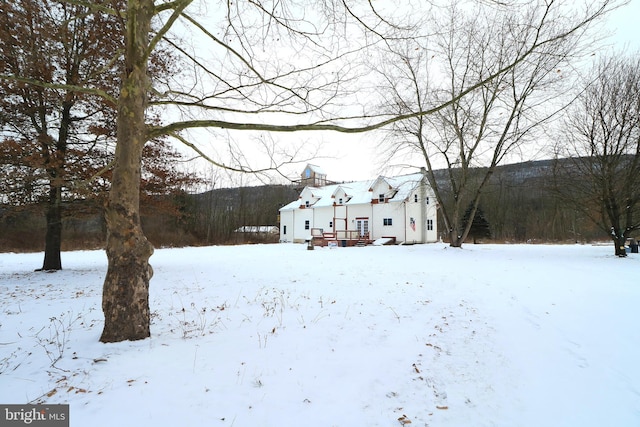 view of snowy yard