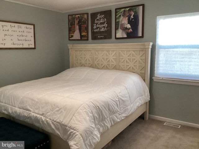 view of carpeted bedroom