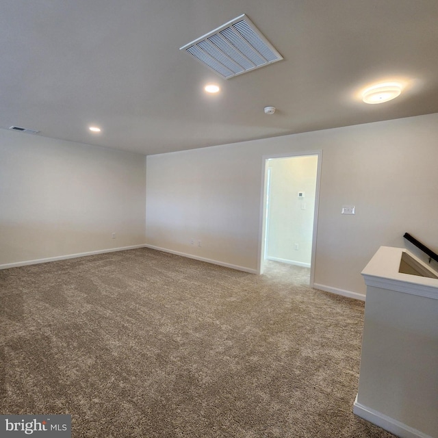 view of carpeted empty room