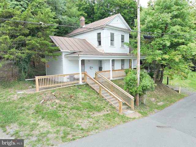 view of front facade with a porch